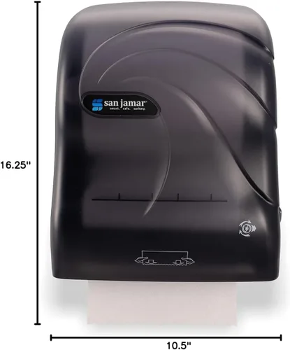 Vista 3 de San Jamar Dispensador automático de toallas de papel, Simplicity Essence Manos Libres Uso para uso comercial y doméstico, 1 unidad, Perla Negra
