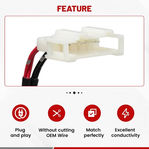 Vista 4 de RED WOLF Adaptador de arnés de cableado para altavoz de puerta, seleccione para VW Volkswagen 1999-2019 Golf/Beetle/Passat, 1999-2016 Jetta