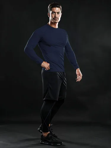 Vista 5 de DRSKIN Paquete de 4, 3 o 1 camiseta de compresión para hombre, manga larga, deportiva, capa base, entrenamiento, correr, atletismo, gimnasio