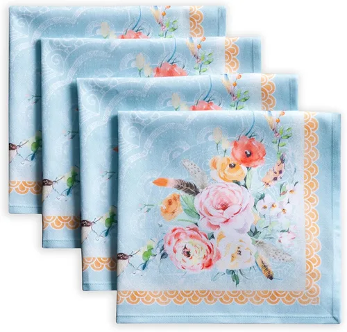 Vista 98 de Maison d' Hermine Juego de 4 servilletas de tela 100% algodón, suaves y duraderas, servilletas cuadradas reutilizables para uso diario, lavables