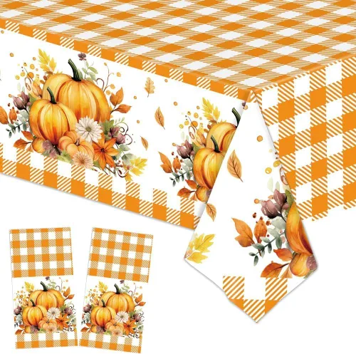 Vista 7 de Mantel de plástico decorativo del 4 de julio, paquete de 2 manteles desechables para decoración del Día de la Independencia para decoración