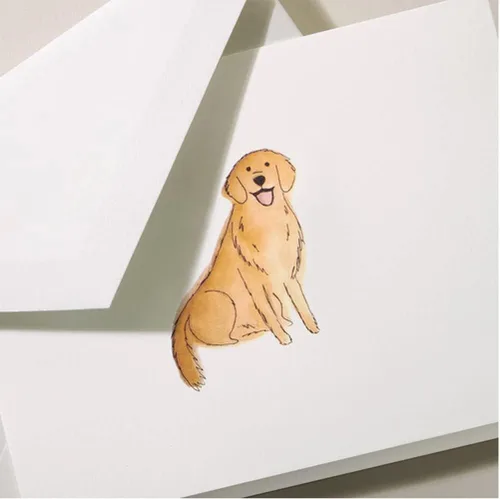 Vista 2 de Crane & Co. Nota para perro Golden Retriever