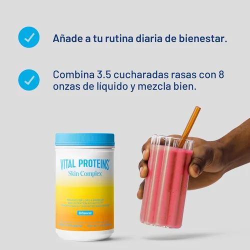 Vista 6 de Vital Proteins Péptidos de colágeno para mujeres - 20 g de colágeno hidrolizado, vitamina C, ácido hialurónico, reduce líneas finas y arrugas