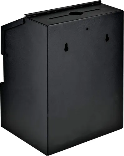 Vista 3 de Mail Boss Caja de sugerencias de acero con cierre para llaves, color negro