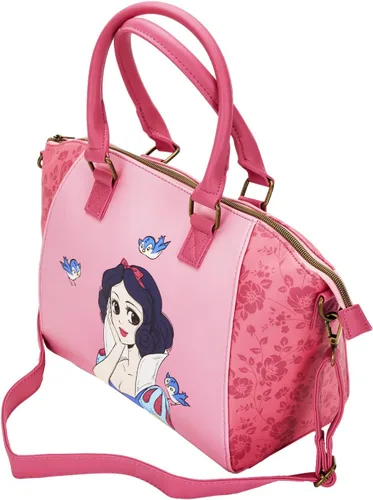 Vista 2 de Loungefly Disney - Bolso bandolera con diseño de pájaros blancos como la nieve, Rosado
