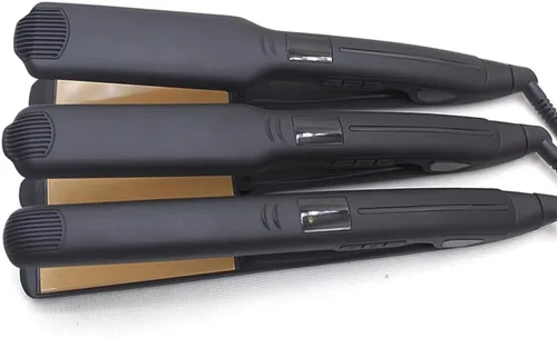 Vista 3 de Plancha de pelo profesional con pantalla digital, control de temperatura de 140.0-446.0 °F, material LCP antideslizante, pantalla LCD, cable