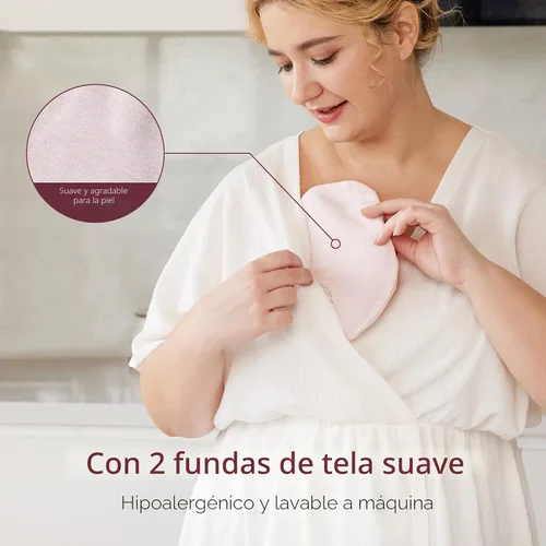 Vista 5 de Momcozy - Paquetes de terapia mamaria más grandes, almohadillas mamarias frías y calientes con 2 cubiertas suaves, artículos esenciales