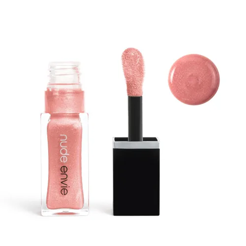 Vista 3 de nude envie - Brillo de labios - Acabado de alto brillo - Hidratante y fácil aplicación - Hidratación de lujo - Fórmula antiadherente - Con vitamina