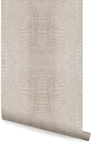Vista 8 de Papel tapiz de cocodrilo para despegar y pegar (negro, hoja individual, 2 x 9 pies)