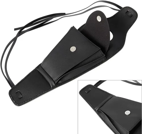 Vista 5 de FSFY - Bolsa de tanque de gasolina para motocicleta, bolsa de depósito de combustible de piel sintética, bolsa central para consola de salpicadero