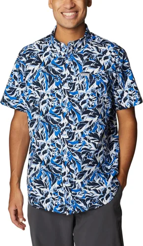 Vista 28 de Columbia - Camisa de manga corta para hombre Rapid Rivers con estampado, con cómodo elástico Colegial Navy Outback