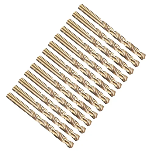 Vista 285 de PATIKIL Broca Jobber de 0.039 in, vástago recto M35 cobalto 5% acero de alta velocidad 135° acabado dorado para metal duro de acero inoxidable - 2