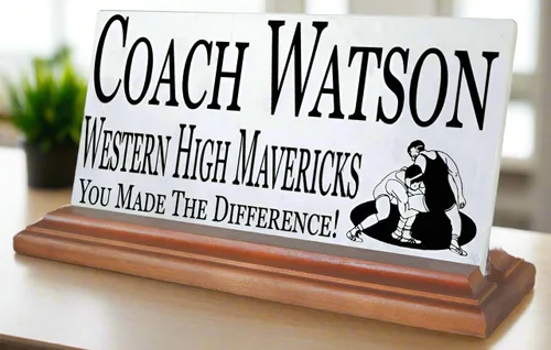Vista 16 de Placa de regalo de entrenador de fútbol, premio de agradecimiento al equipo personalizado para grandes entrenadores de fútbol, para escritorio