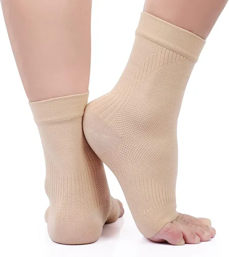 Vista 8 de KEKING® Tobillera de compresión para mujeres y hombres, calcetines médicos de compresión de tobillo para fascitis plantar, hinchazón de pies
