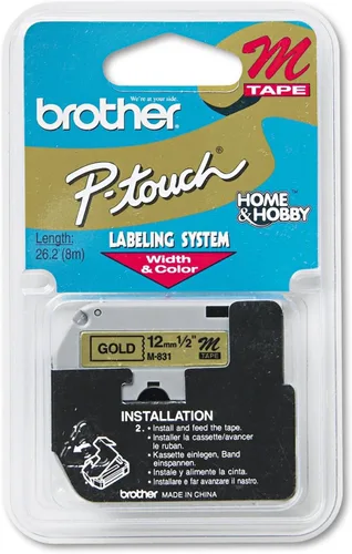 Vista 8 de Brother Etiqueta de forma continua de 0.37 "X26.20' (BRTM521), negro/azul