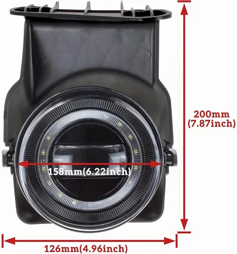 Vista 8 de Kit de luces antiniebla LED con DRL para GMC Sierra 2003-2006, luz de parachoques luz de conducción, lámparas antiniebla con luces de circulación