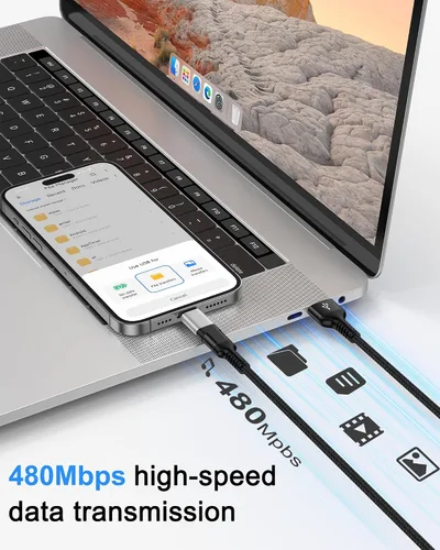 Vista 2 de Adaptador USB C a Lightning, paquete de 4, convertidor USB-C hembra a Lightning macho Type C to Lightning Adapter for iPhone 14 13 12 11 Pro Max