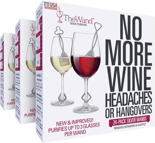 Vista 11 de PureWine The Wand Purificador de Vino - Filtros de vino tinto y blanco para histaminas y sulfitos, varitas eliminadoras de sulfitos, ayuda