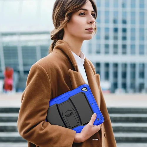 Vista 9 de HXCASEAC Funda a prueba de golpes para iPad de 6ª/5ª generación, Air 2 / Pro de 9.7 pulgadas con protector de pantalla, soporte integrado, duradera
