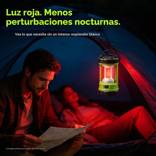 Vista 2 de elesall Linterna de campamento, linterna LED recargable de 3000 lúmenes, 5