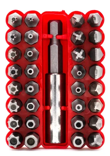 Vista 3 de Bastex Juego de puntas para tornillo de seguridad a prueba de manipulaciones, de presión, de cabeza hexagonal