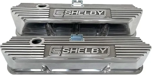 Vista 2 de Compatible con Ford FE Tall Shelby Valve Covers – Pulido – Aluminio fundido – Ansen USA