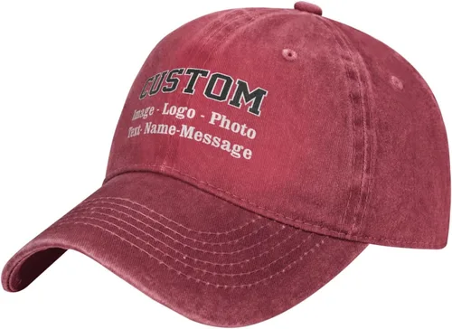 Vista 19 de Gorras de béisbol unisex personalizadas para hombres y mujeres, sombrero personalizado con tu propia imagen, logotipo, texto, nombre, gorras