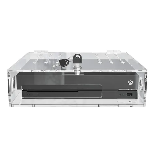 Vista 2 de Skywin Acrylic Lock Box for Xbox Game Console - Secure and Protect Public Gaming Consoles - Compatible with Xbox One X and Xbox One S
