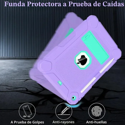Vista 6 de Funda LTROP para iPad de 10.2 Pulgadas 9ª/ 8ª/ 7ª Generación (2021/2020/ 2019) con Soporte para Lápiz y Soporte, Funda Protectora Resistente Híbrida
