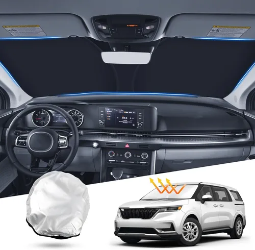 Vista 15 de T TGBROS Parasol para parabrisas para BMW X1 F48 2016 2017 2018 2019 2020 2021 2022 para ventana de automóvil, con bloqueo UV grueso y opaca