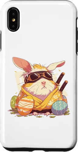 Vista 7 de iPhone 15 coloridos huevos de Pascua caza Ninja conejillo de indias con orejas de conejo