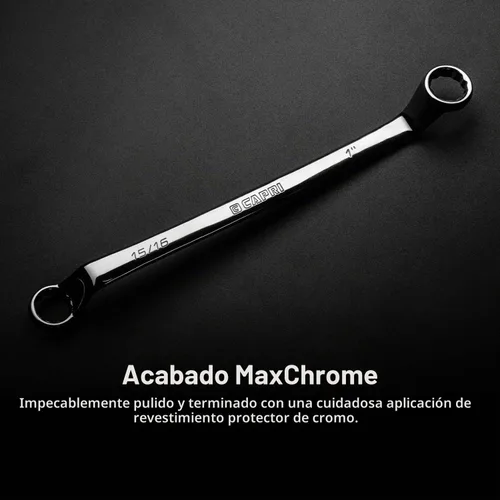Vista 3 de Capri Tools Llave de extremo de caja doble de desplazamiento profundo de 75 grados de 1/2 x 9/16 pulgadas