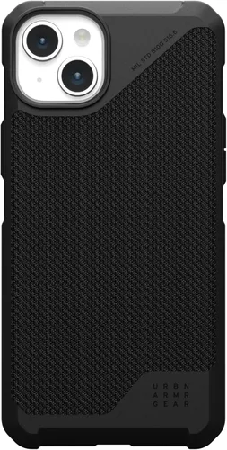 Vista 7 de URBAN ARMOR GEAR UAG - Funda compatible con iPhone 15 Plus de 6.7 pulgadas, Metropolis LT Kevlar negro, imán integrado compatible con carga MagSafe