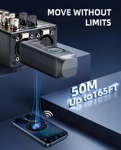 Vista 5 de LEKATO Receptor Bluetooth XLR, BT 5.3, 48 kHz/24 bits, adaptador Bluetooth inalámbrico para mesa de consola mezcladora, mezcladores de audio
