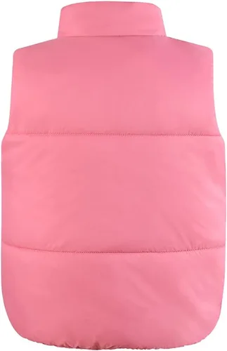 Vista 2 de SNOW DREAMS Chaleco acolchado para niñas, chaquetas ligeras sin mangas con capucha para invierno y otoño, abrigo acolchado