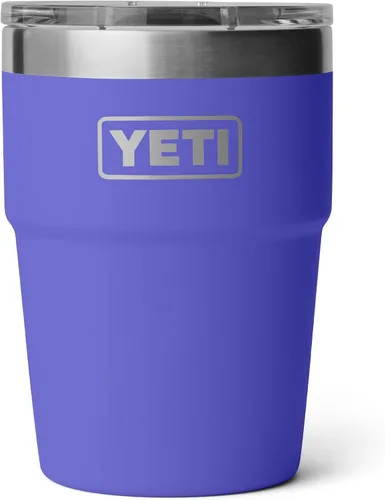 Vista 15 de YETI Rambler - Vaso apilable de 16 onzas, aislado al vacío, de acero inoxidable con tapa MagSlider Apilable