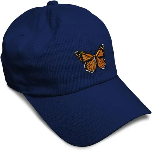 Vista 14 de Gorra de béisbol suave con diseño de mariposa monarca, con insectos, bordado de mariposa, de algodón, para hombres y mujeres