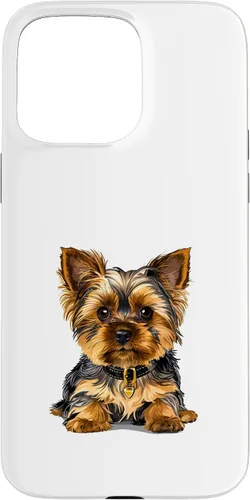 Vista 28 de Adorable Yorkshire Yorkie Terrier Puppy Yorky Funda para iPhone 16