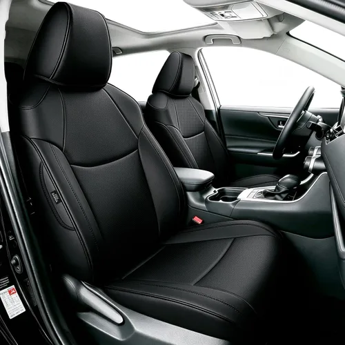 Vista 32 de Seat Covers for Mazda 3 2014 2015 2016 2017 2018 Custom Fit,Faux Leather Waterproof AirbagCompatible Car Seat Cover Full Set Black