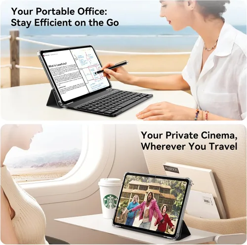 Vista 7 de Tableta Blackview Android con teclado, tableta grande de 12 pulgadas, tabletas computadora con Gemini AI, lápiz, 24GB+128GB/2TB, pantalla 2K FHD+