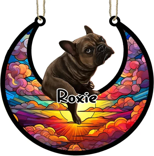 Vista 58 de LOVELYPOD Adorno de Navidad personalizado para perro pastor australiano, atrapasoles conmemorativo, adorno de Navidad de pastor australiano