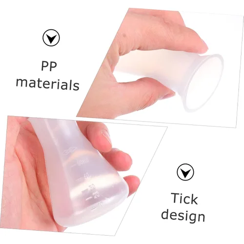 Vista 6 de iplusmile Conjunto de frasco químico Erlenmeyer de 5 piezas de plástico para estudiantes de ciencias