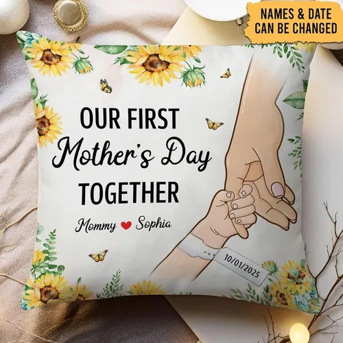 Vista 2 de Hyturtle Personalized Best Mom Pillow with Insert – Custom Gift for Mother from Daughter Son – Inspirational Cushion for Birthday, Christmas, Mom