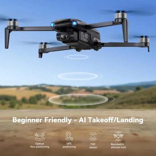 Vista 7 de Ruko U11MINI 4K (RC3), dron para principiantes con controlador de pantalla táctil y hélices de dron U11MINI 4K