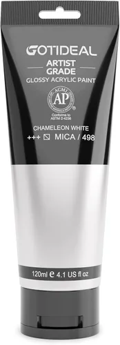Vista 12 de GOTIDEAL - Pintura acrílica iridiscente, rojo camaleón, de 4.1 oz, no tóxicas, no se decoloran; ricos pigmentos para artistas adultos y niños
