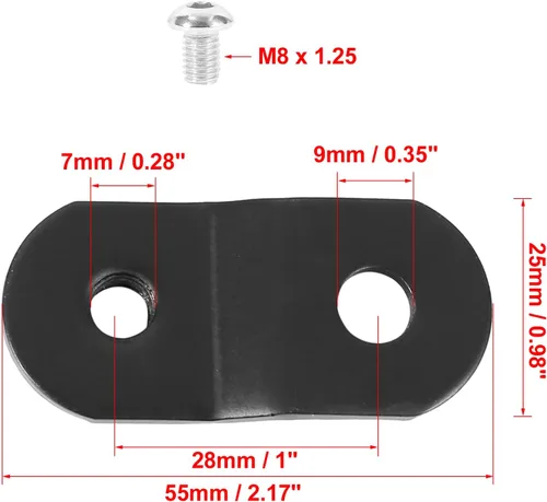 Vista 2 de F FIERCE CYCLE Kit de elevación de tanque de gasolina de motocicleta de 1 pulgada de acero de repuesto para Harley-Davidson