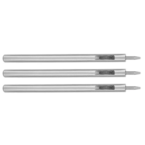 Vista 7 de YWBL-WH 3 piezas de perforador de cuero para manualidades, herramienta de perforación de acero aleado para correas de reloj, cinturones