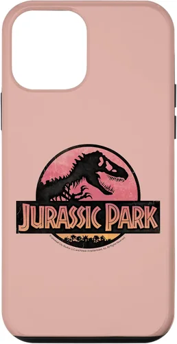 Vista 16 de Funda con logotipo degradado rosa para iPhone 16 Jurassic Park