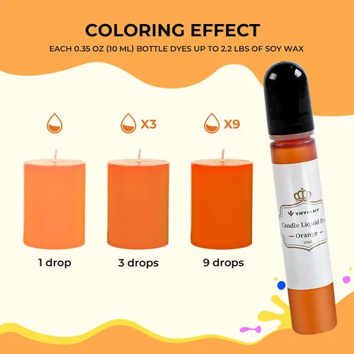 Vista 6 de YRYM HT Tinte de vela, 12 colores para hacer velas (12 botellas)
