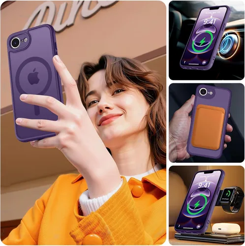 Vista 215 de MOCCA - Funda magnética resistente para iPhone XR de 6.1 pulgadas, compatible con MagSafe, funda con protección contra caídas de grado militar